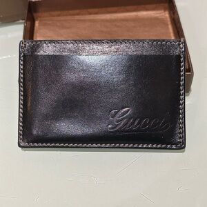 Gucci leather card holder